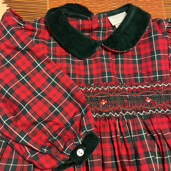 Girls Plaid Holiday Christmas Romper 18 Months - Picture 8 of 16